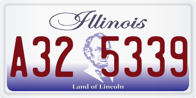 IL license plate A325339