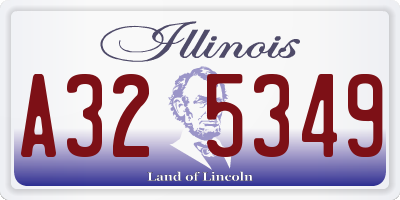 IL license plate A325349