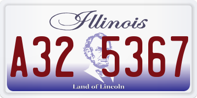 IL license plate A325367