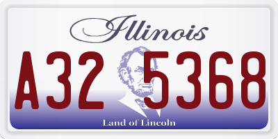 IL license plate A325368