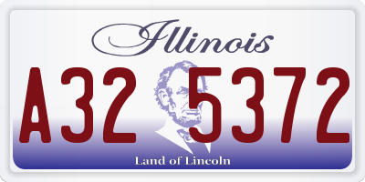 IL license plate A325372