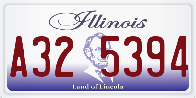 IL license plate A325394