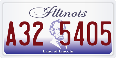 IL license plate A325405