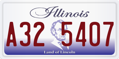 IL license plate A325407