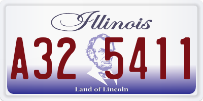 IL license plate A325411