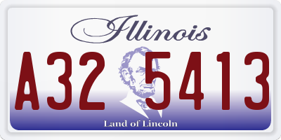 IL license plate A325413