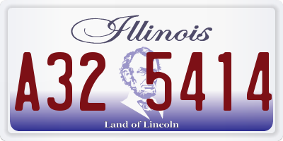 IL license plate A325414