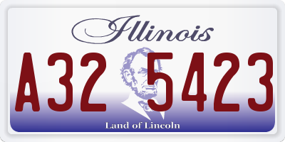IL license plate A325423