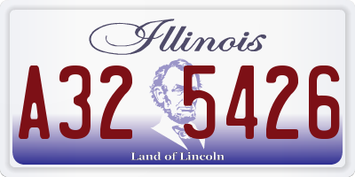 IL license plate A325426