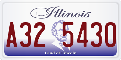 IL license plate A325430