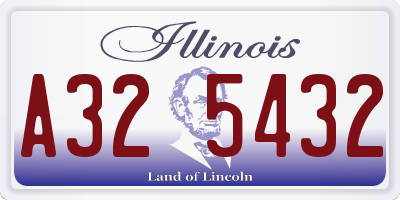 IL license plate A325432