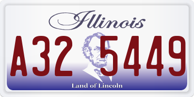 IL license plate A325449