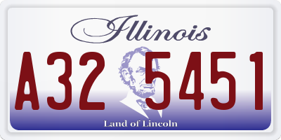 IL license plate A325451