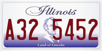 IL license plate A325452