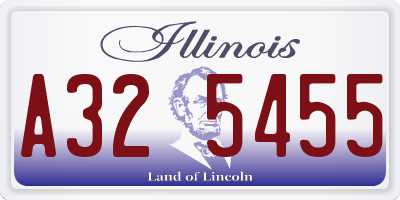 IL license plate A325455