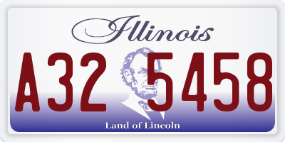 IL license plate A325458