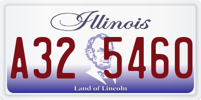 IL license plate A325460