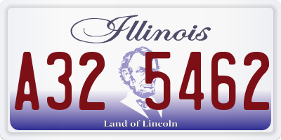 IL license plate A325462