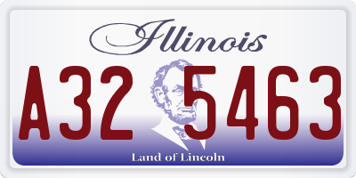 IL license plate A325463