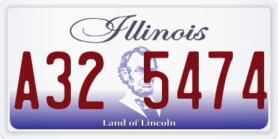 IL license plate A325474