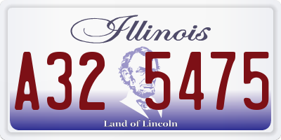 IL license plate A325475