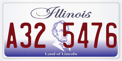 IL license plate A325476