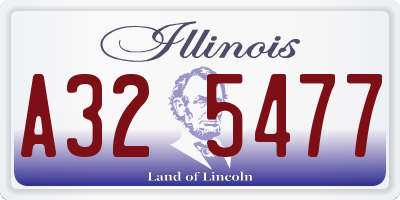 IL license plate A325477