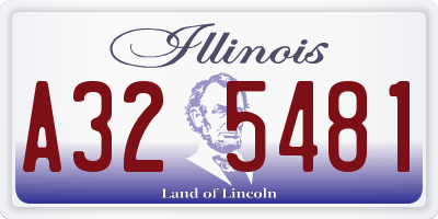 IL license plate A325481