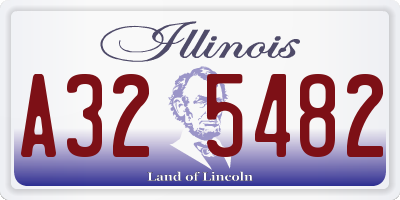 IL license plate A325482