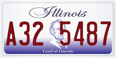 IL license plate A325487