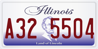 IL license plate A325504