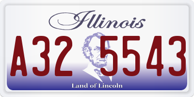 IL license plate A325543