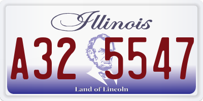 IL license plate A325547
