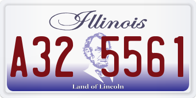 IL license plate A325561