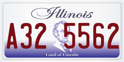 IL license plate A325562