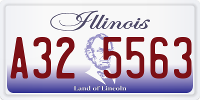 IL license plate A325563