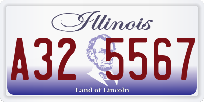 IL license plate A325567