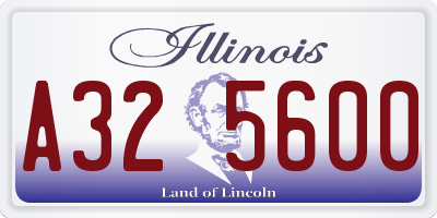 IL license plate A325600