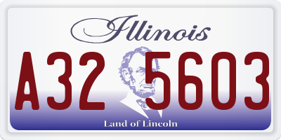 IL license plate A325603