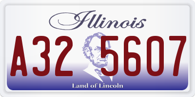 IL license plate A325607