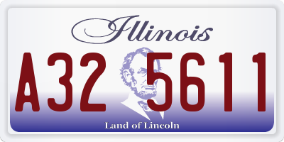IL license plate A325611