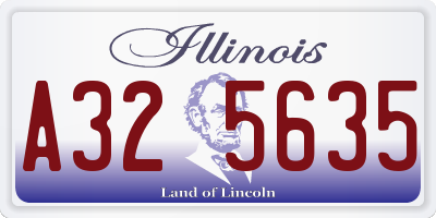 IL license plate A325635