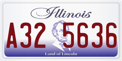 IL license plate A325636