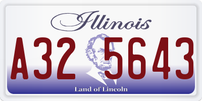 IL license plate A325643