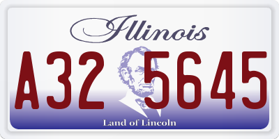 IL license plate A325645