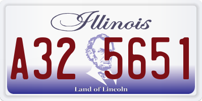 IL license plate A325651