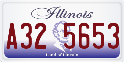 IL license plate A325653