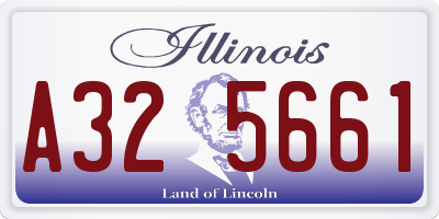 IL license plate A325661