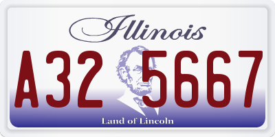 IL license plate A325667