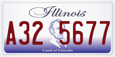 IL license plate A325677